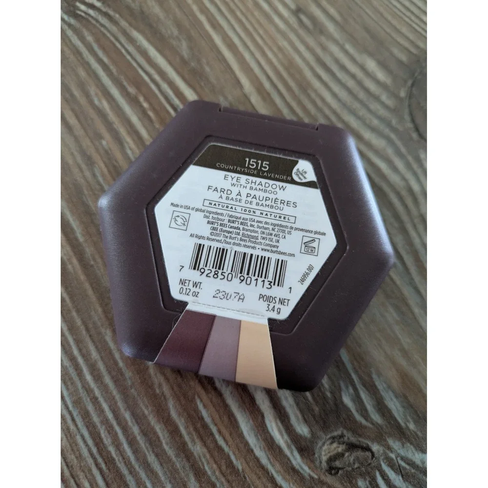 Burt's Bees 100% Natural Eyeshadow Trio Pallet 0.12 oz 1515 Countryside Lavender